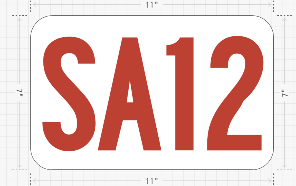 SA12 -  this is an example of a KCS Bus Route Magnet for the St. Albans High School Feeder Area.