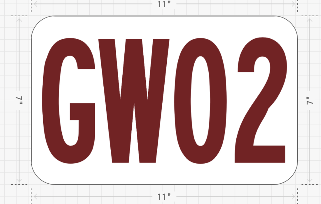 GW02 -  this is an example of a KCS Bus Route Magnet for the George Washington High School Feeder Area.