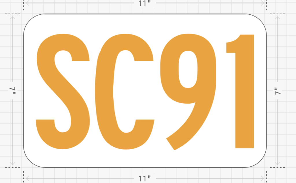 SC91 -  this is an example of a KCS Bus Route Magnet for the South Charleston High School Feeder Area.