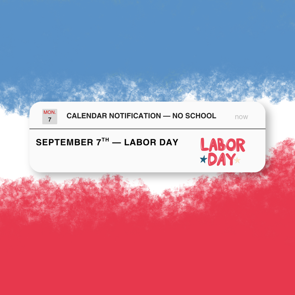 No school for KCS on Monday, September 7th in observance of Labor Day. 