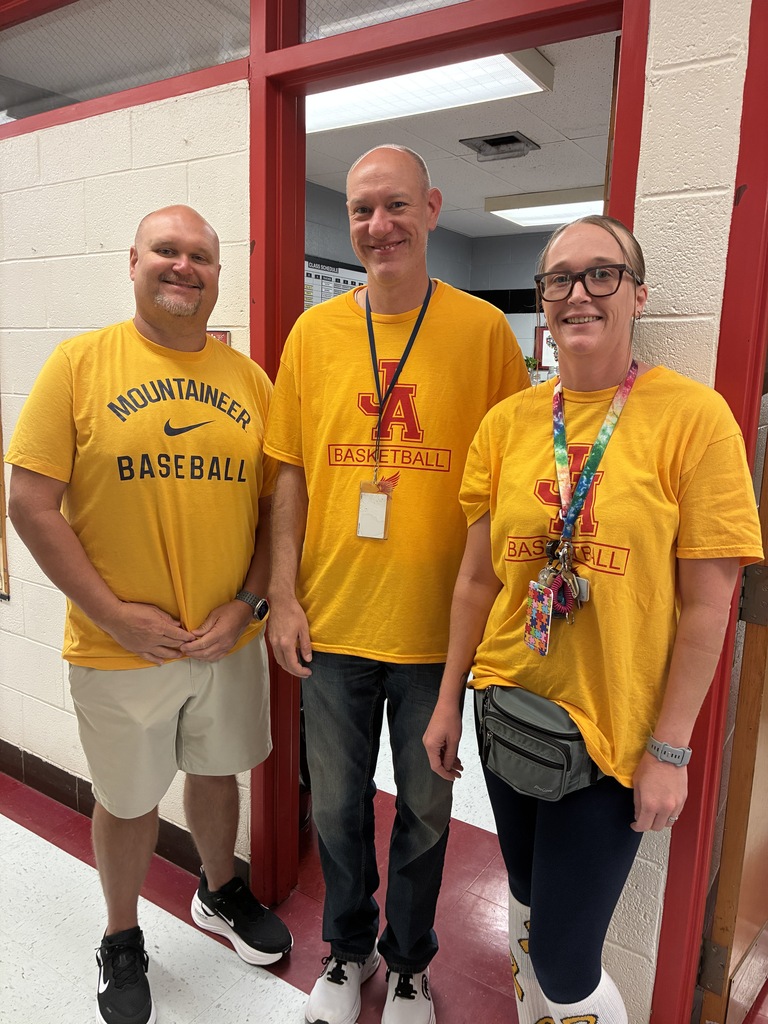 KCS students and staff wearing gold for childhood cancer awareness.
