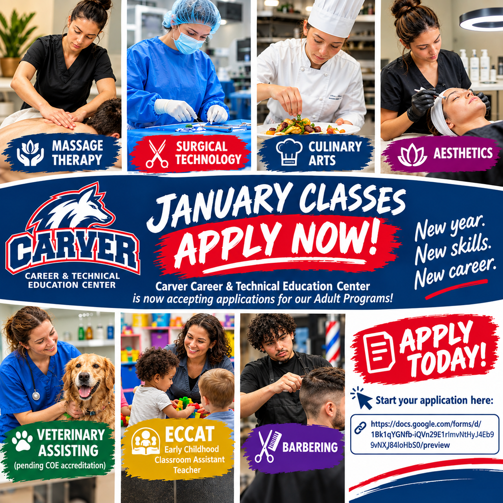 flyer for adult classes starting in January 2027