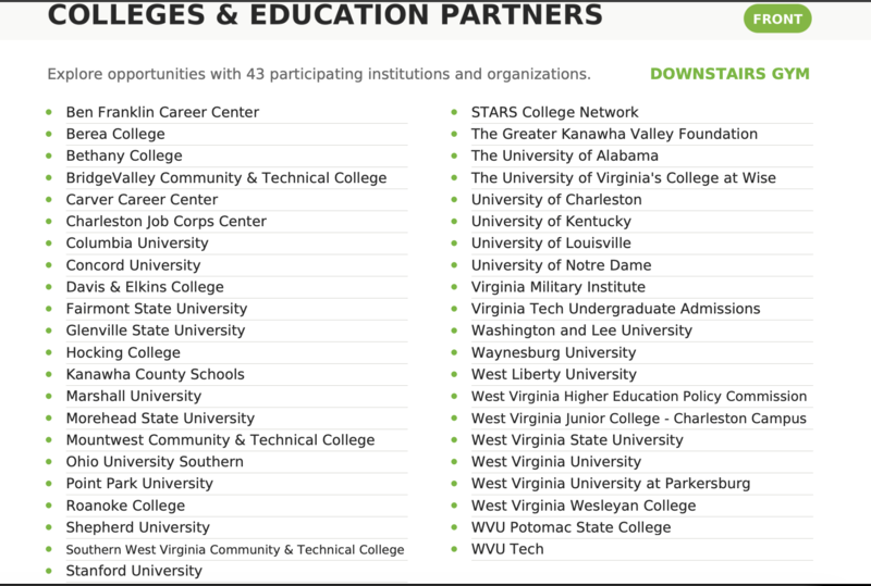 list of education partners at KCS Career & College Fair 2026