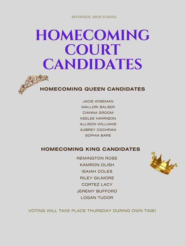 list of homecoming court members