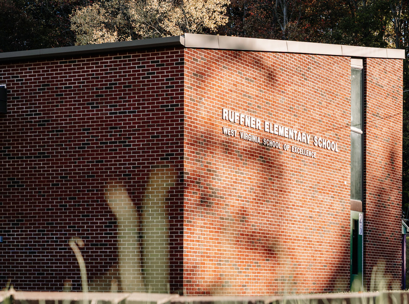 a picture of the front of ruffner elementary school.