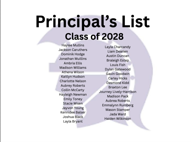 c/o 2028 Principal's List