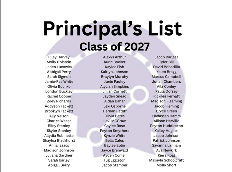 c/o 2027 Principal's List