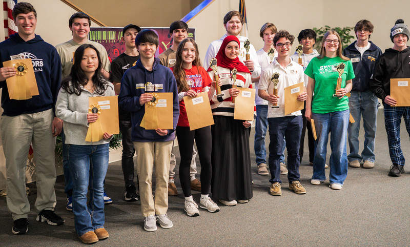 2026 KCS Math Field Day High School winners. 15 students total.