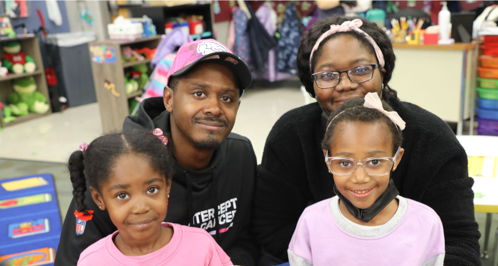 KCPS District Advisory Committee logo with family in background