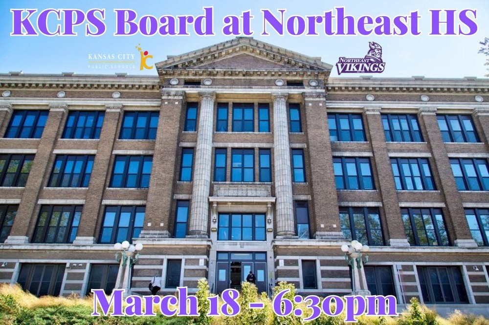 Northeast High School hosts the KCPS Board on March 18 at 6:30 p.m.