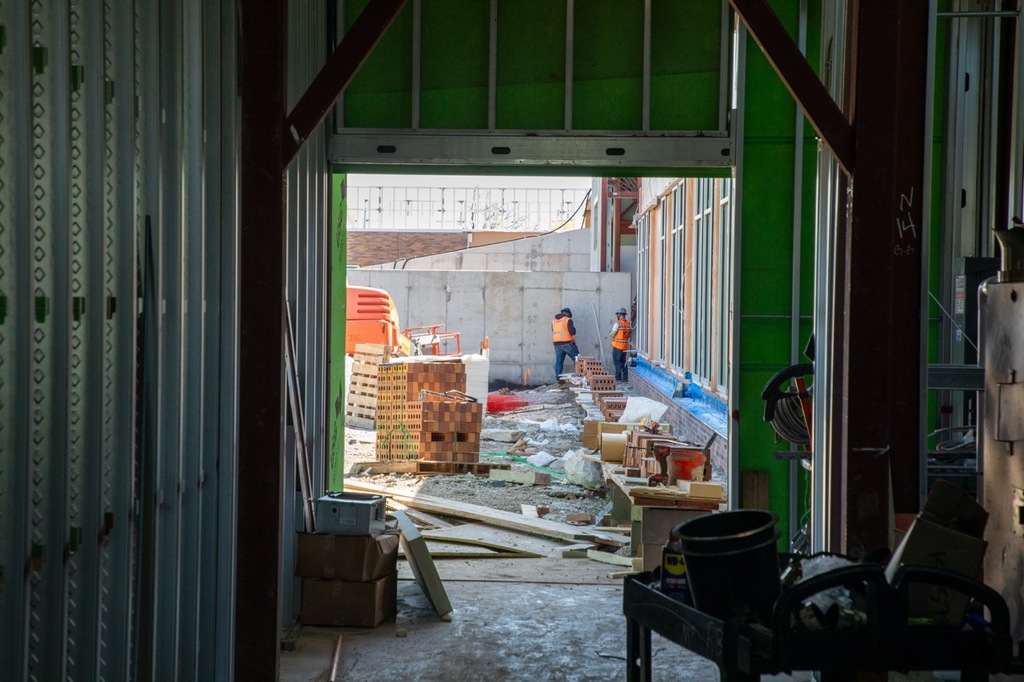 Construction workers at King Empowerment Center