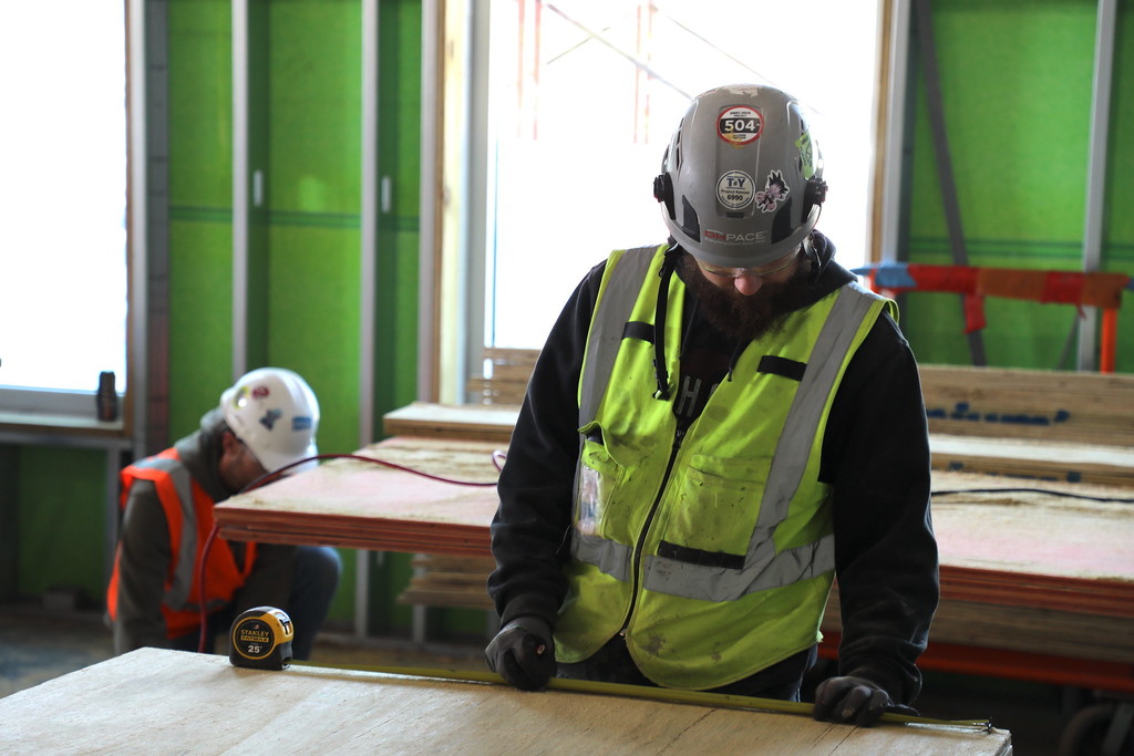 Construction worker at King Empowerment Center