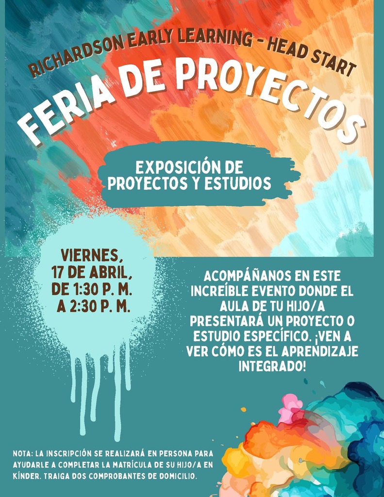 Flyer announcing Project Fair Event on Friday, April 17th at 1:30PM