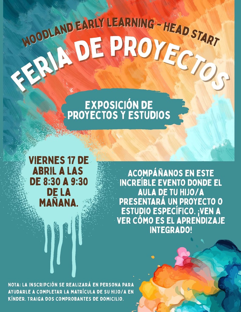 Flyer announcing Project Fair Event on Friday, April 17th at 8:30 AM