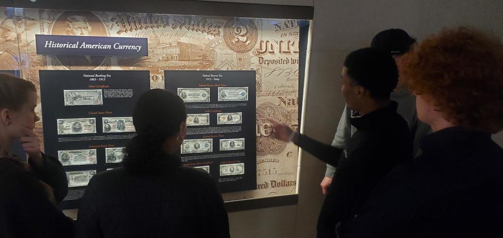 Students on a field trip to the Money Museum
