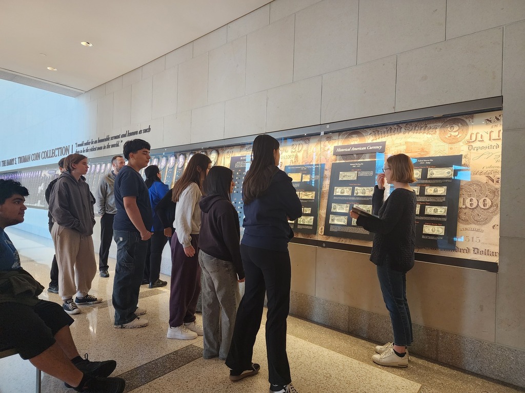 Students on a field trip to the Money Museum