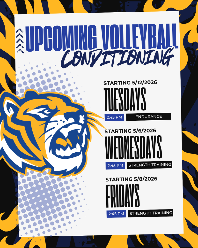 blue and black background with yellow accent lettering about upcoming conditioning