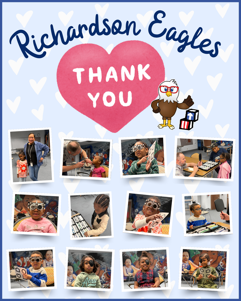 Collage of Head Start Pre-K students showing off their new glasses provided by AccessKC
