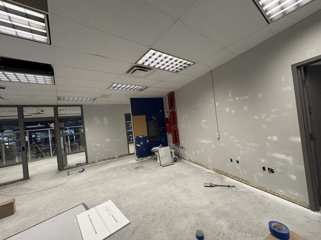 A view of the Central High School renovations in progress