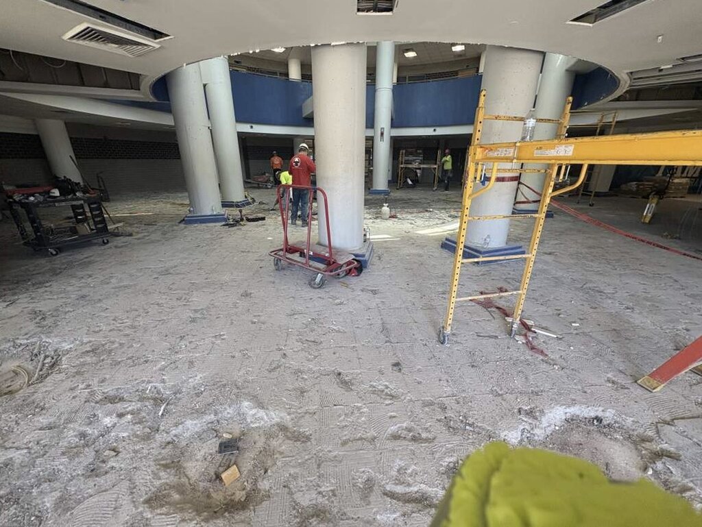 A view of the Central High School renovations in progress