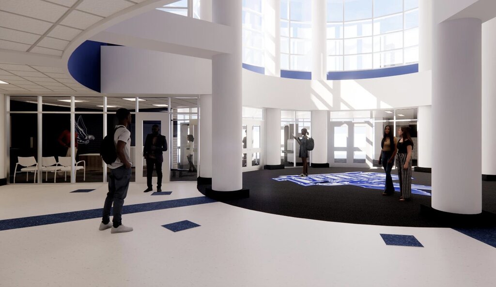A view of the Central High School renovation renderings