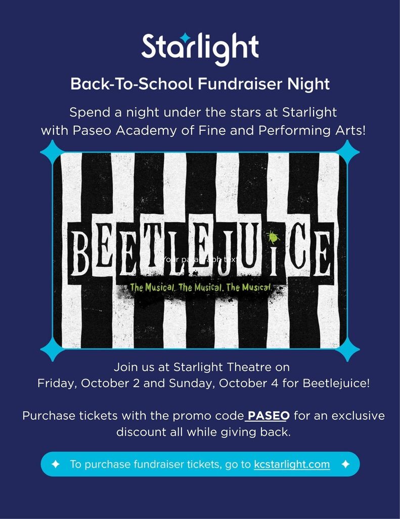 Paseo Fundraiser Flyer fir Beetle Juice 