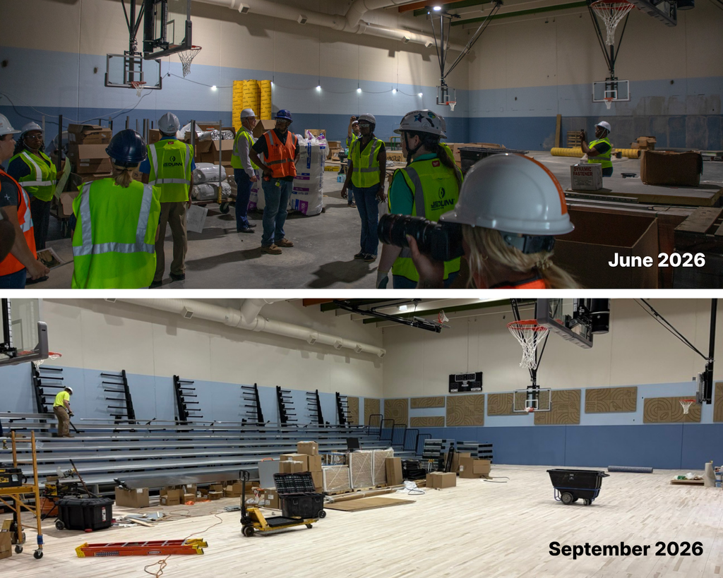 june 2026 versus september 2026 interior photos of the king empowerment campus gym