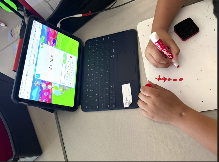 using manipulatives 