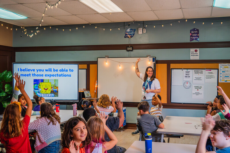 a classroom at hale cook elementary