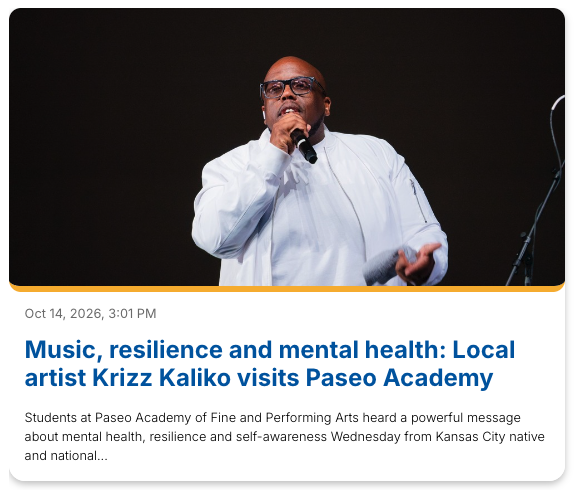 Music, resilience and mental health: Local artist Krizz Kaliko visits Paseo Academy