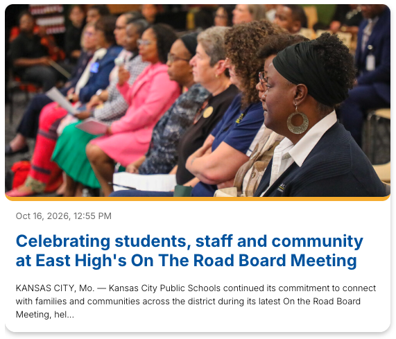 Celebrating students, staff and community at East High's On The Road Board Meeting