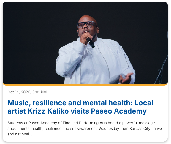 Music, resilience and mental health: Local artist Krizz Kaliko visits Paseo Academy