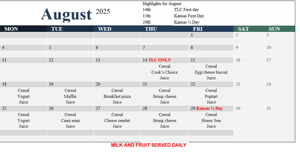 breakfast August