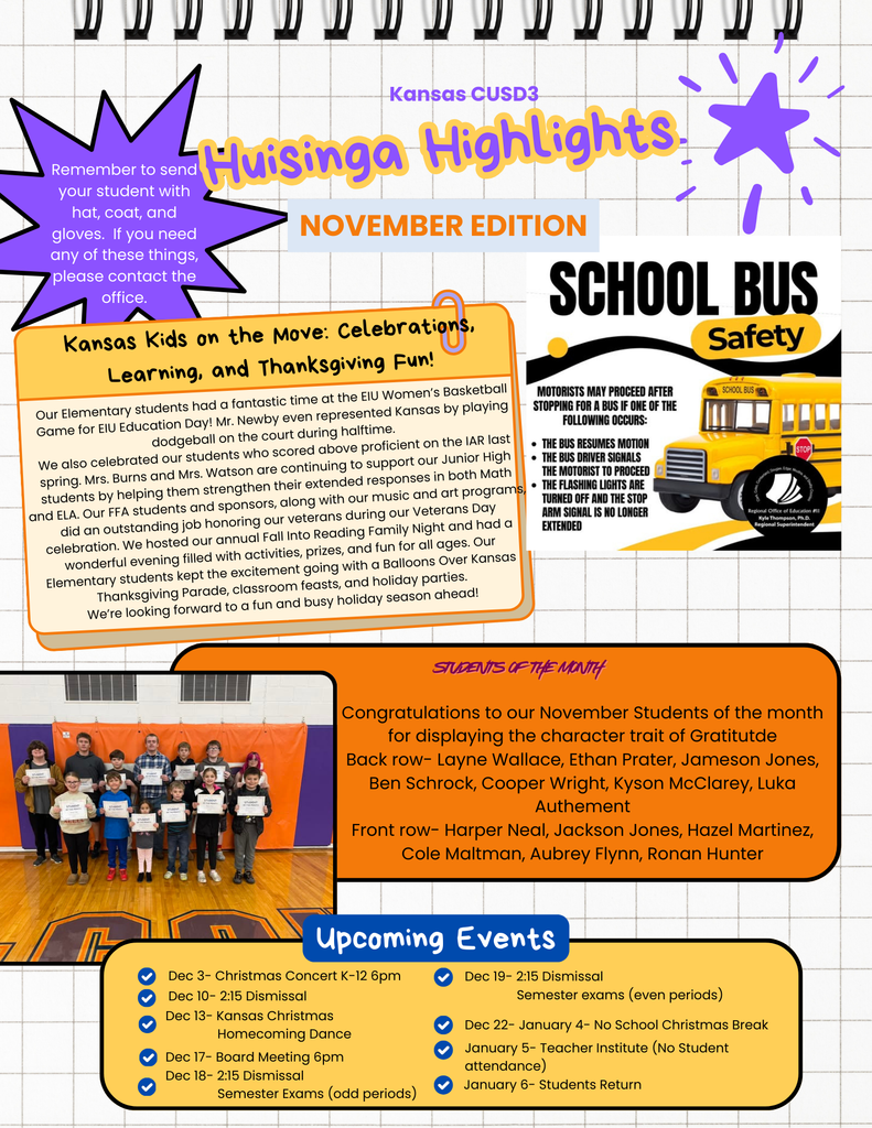 Huisinga highlights November