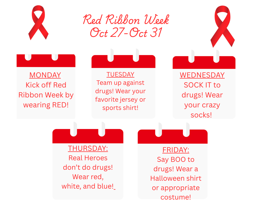 Red Ribbon Week Dress Up Days