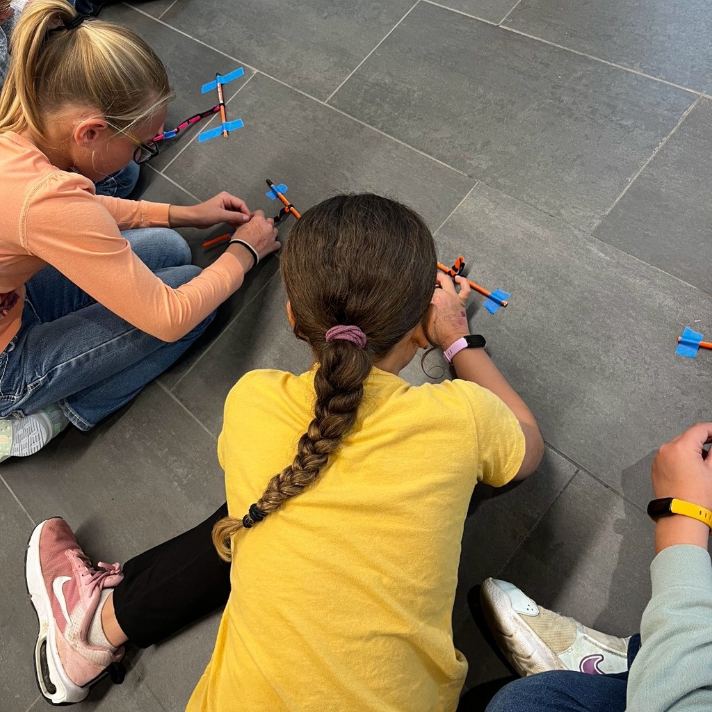 students practice on