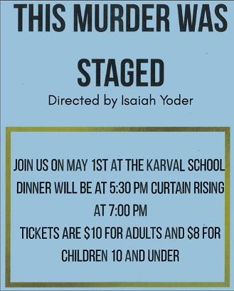 Karval Play and Dinner Flyer