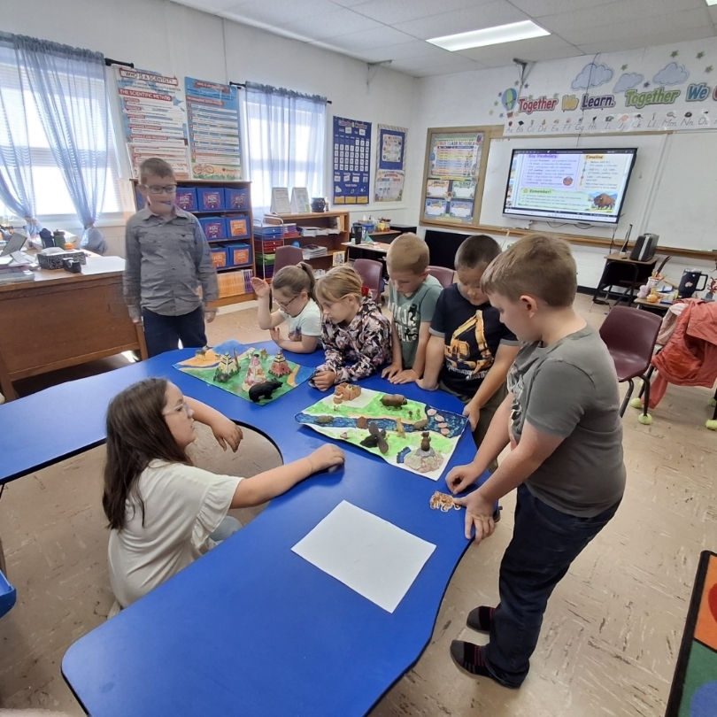 Students in the classroom. 