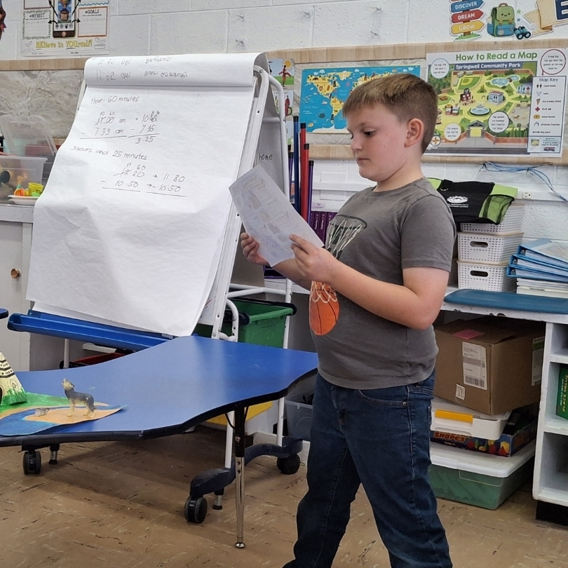 Students in classroom. 