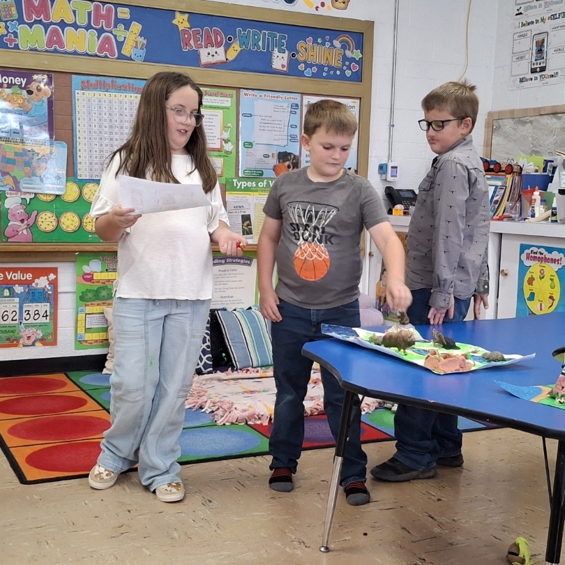 Students in classroom. 
