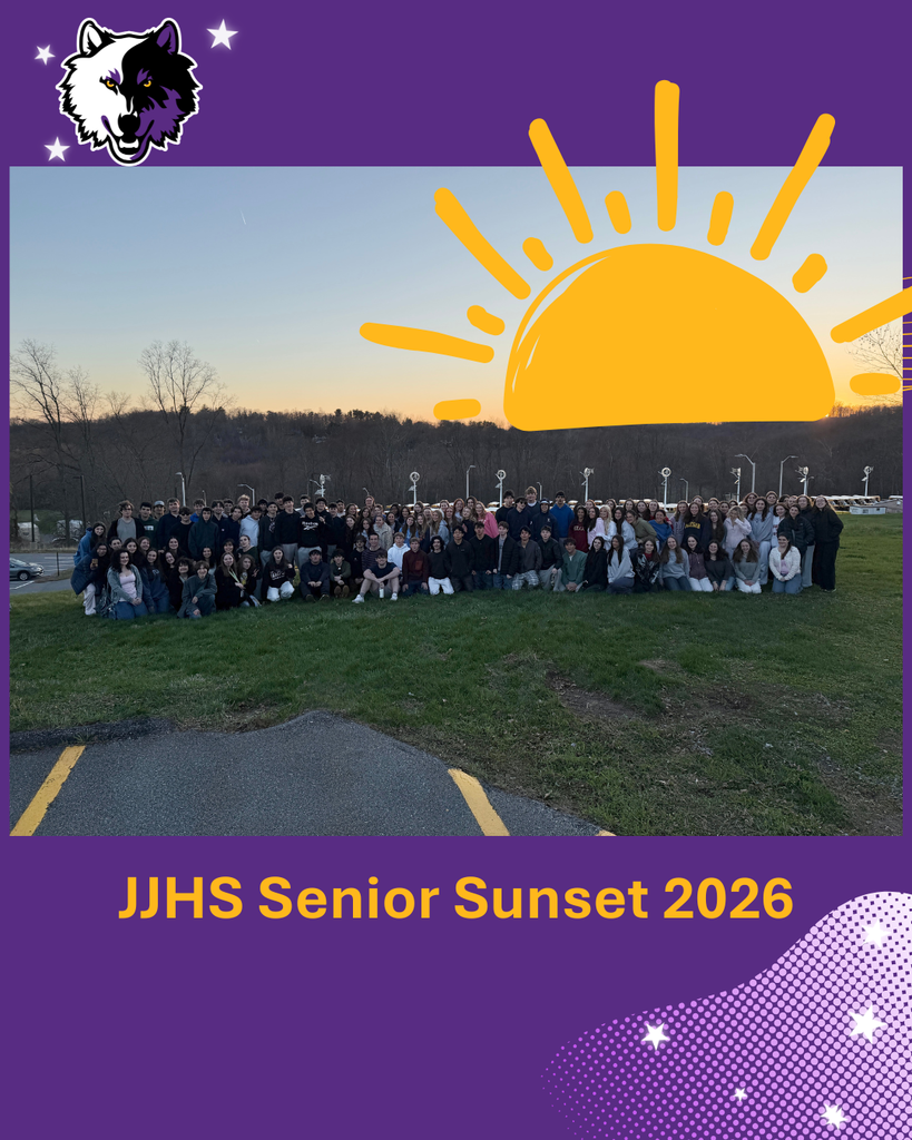 photo of students gathered at sunset