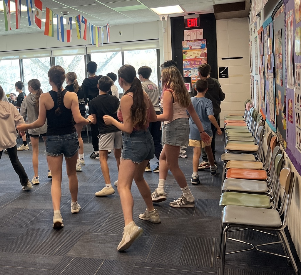 students dancing