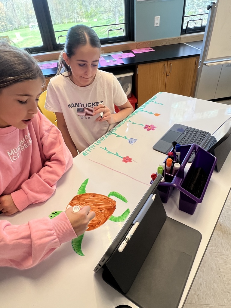 students drawing