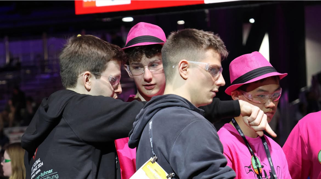 students standing