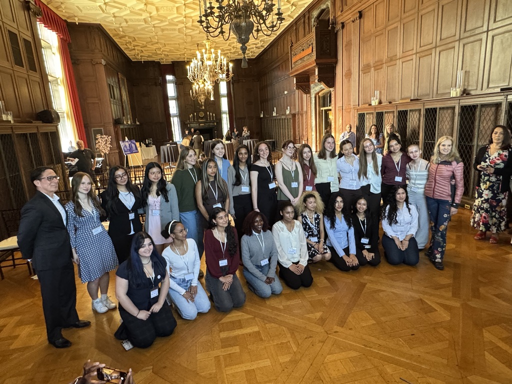 students standing