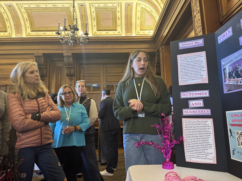 students standing talking