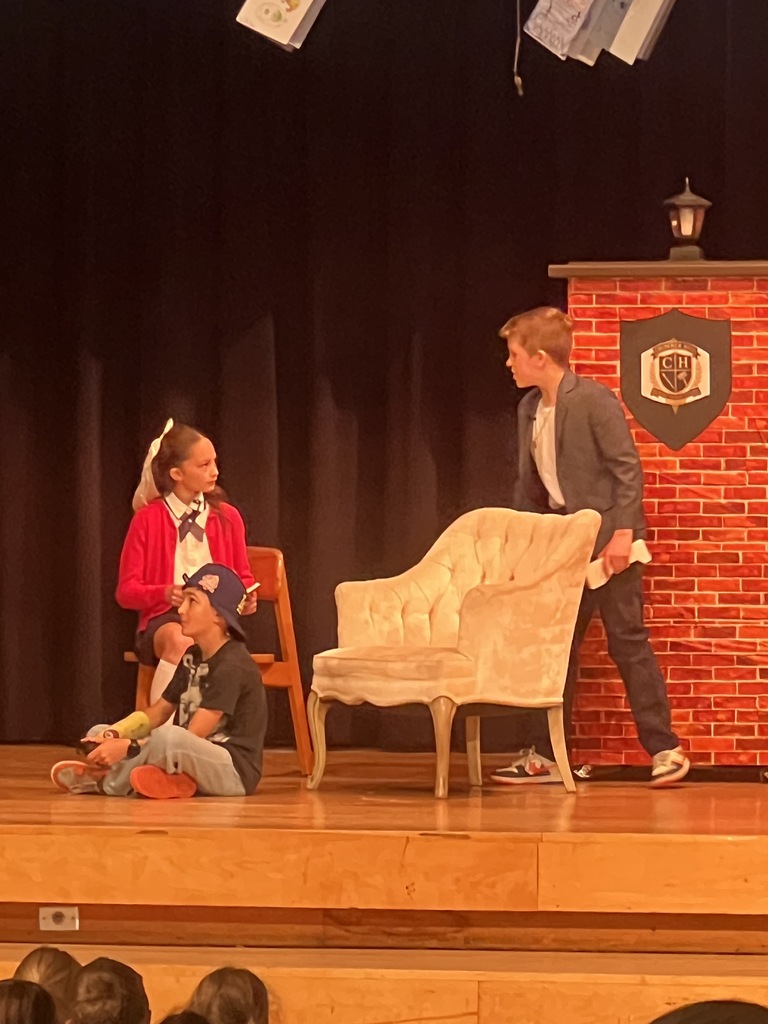 students on stage 