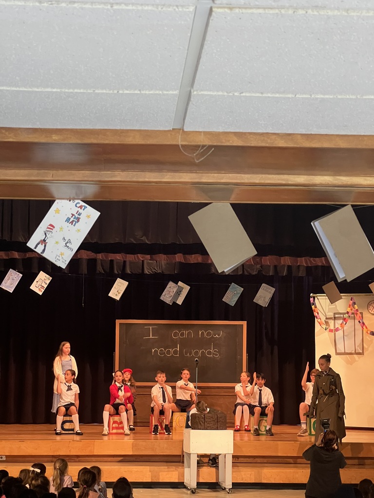 students on stage 