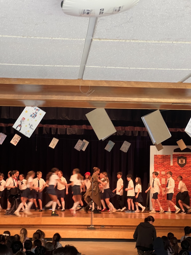 students on stage 