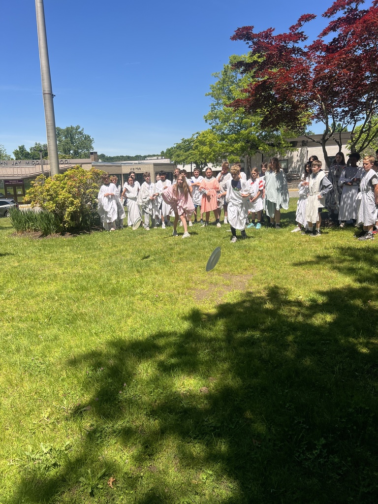 students standing outside